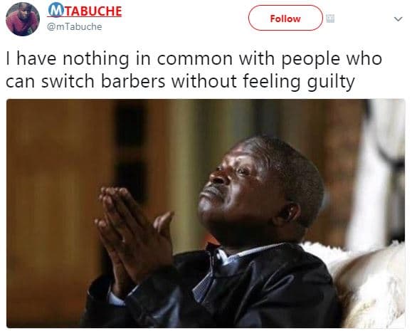 Iabuche mtabuche follow have nothing in common with people who can switch barber