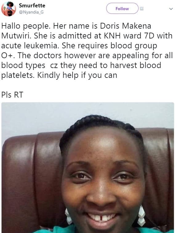 Smurfette nyandia_g follow hallo people. her name is doris makena mutwiri. she i