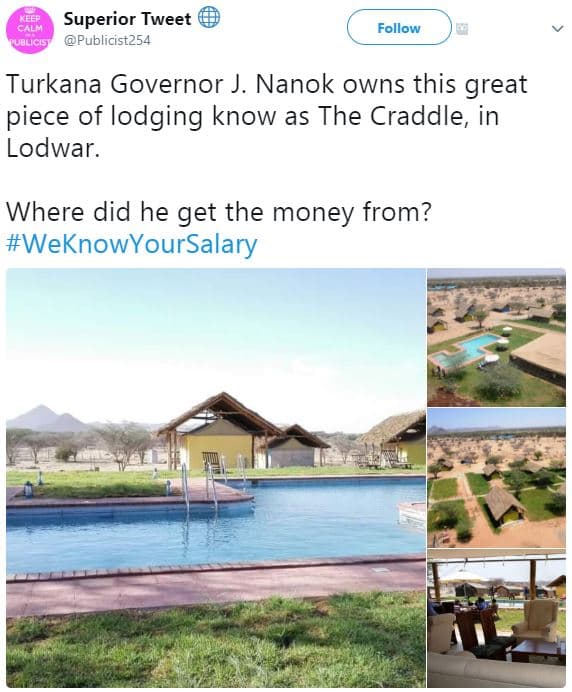 Superior tweet calh blici publicist254 follow turkana governor j. nanok owns thi