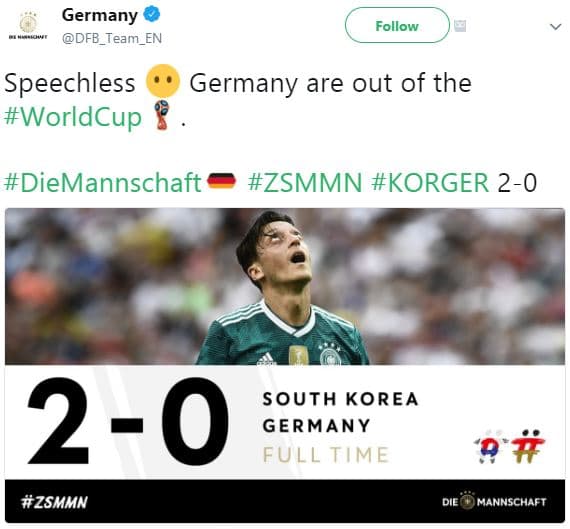 Germany dfb_team_en follow speechless germany are out of the worldcup diemannsch