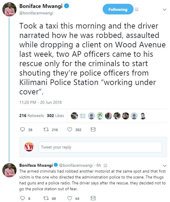 Boniface mwangi bonifacemwangi following took a taxi this morning and the driver