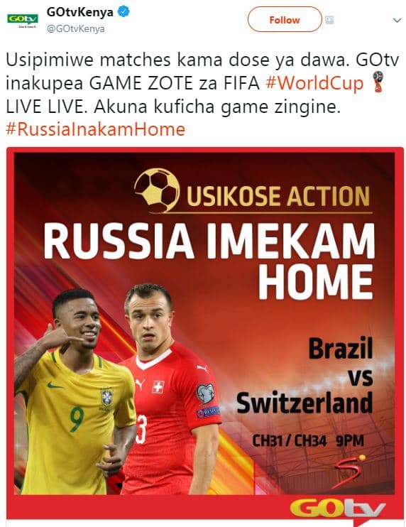 Gotvkenya col gotvkenya follow usipimiwe matches kama dose ya dawa. gotv inakupe