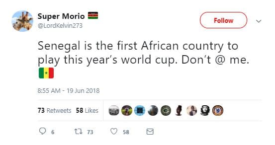Super morio lordkelvinz73 follow senegal is the first african country to play th