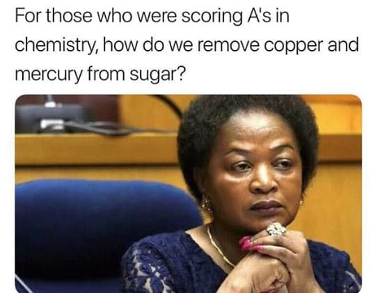For those who were scoring a's in chemistry how do we remove copper and mercury