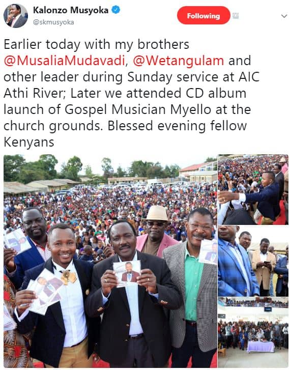 Kalonzo musyoka skmusyoka following earlier today with my brothers musaliamudava