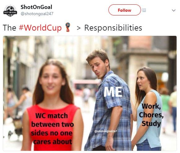 Shotongoal shotongoal247 follow the worldcup responsibilities me work chores, st