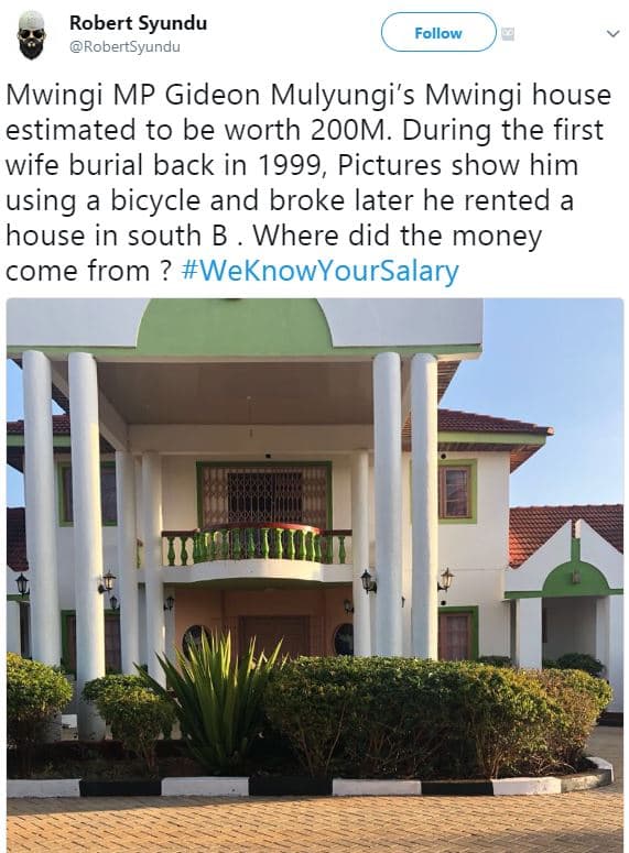 Robert syundu robertsyundu follow mwingi mp gideon mulyungi's mwingi house estim