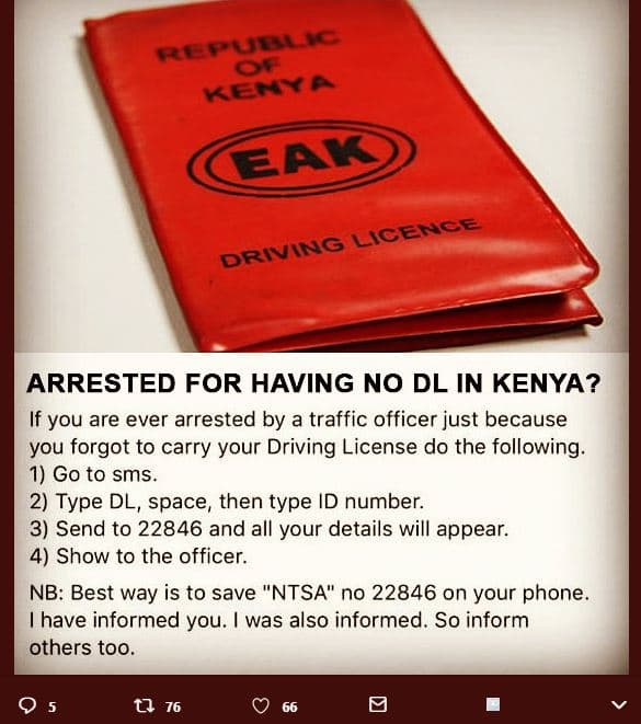 F arrested for having no dl in kenya? if you are ever arrested by a traffic offi