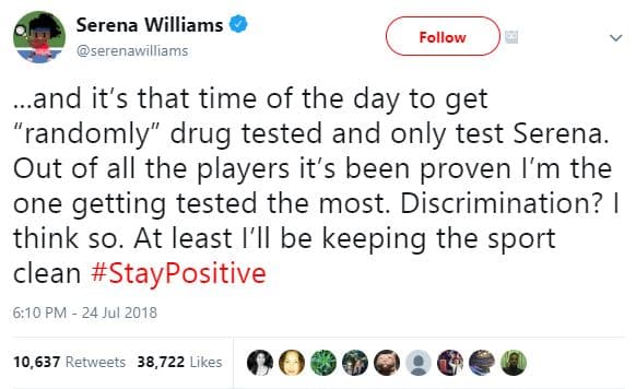 Serena williams serenawilliams follow and it's that time of the day to get rando