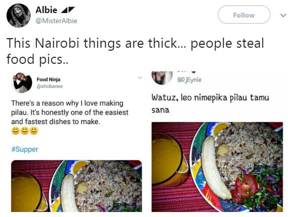 Albie misteralbie follow this nairobi things are thick people steal food pics .