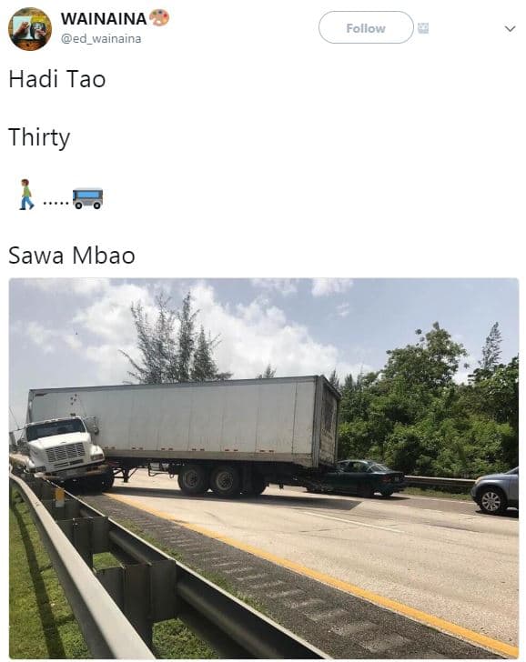 Wainaina ed_wainaina follow hadi tao thirty sawa mbao