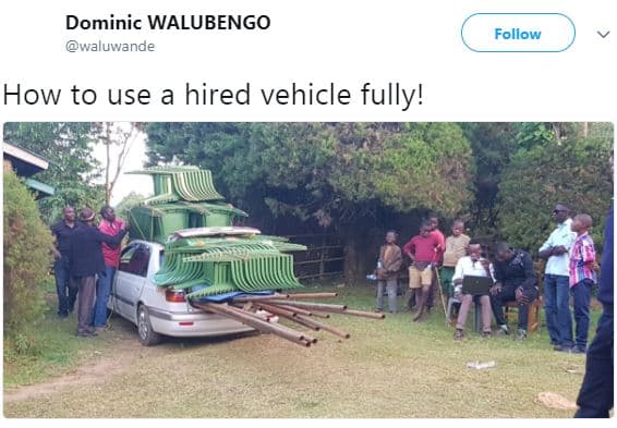 Dominic walubengo waluwanoe follow how to use hired vehicle fully!