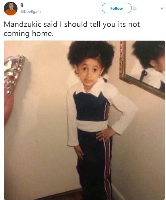 Follow bbellgam mandzukic said should tell you its not coming home.