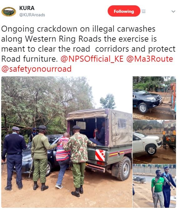 Kura kuraroads following ongoing crackdown on illegal carwashes along western ri