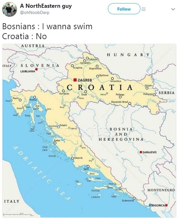 A northeastern guy ohnoobderp follow bosnians wanna swim croatia no austria h u