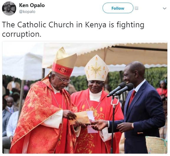 Ken opalo kopalo follow the catholic church in kenya is fighting corruption