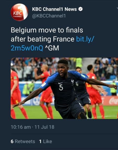 Kbc channel1 news kbcchannel1 kbc guenci belgium move to finals after beating fr