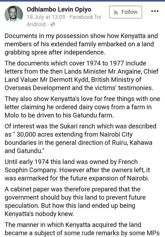 Odhiambo levin opiyo 18 july at 13.09 facebook for android follow documents in m