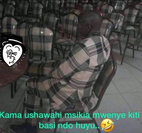 Kama ushawahi msikia mwenye kiti basi ndo huyu