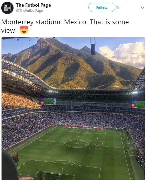 The futbol page thefutbolpage follow monterrey stadium mexico. that is some view