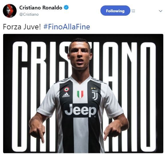 Cristiano ronaldo cristiano following forza juve! finoallafine 48 jeep