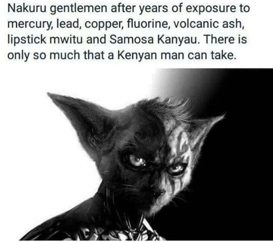 Nakuru gentlemen after years of exposure to mercury lead, copper fluorine volcan
