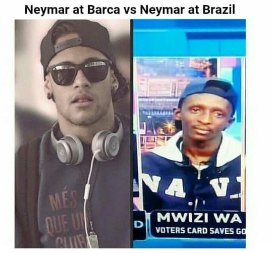 Neymar at barca vs neymar at brazil mes que 0 mwizi wa voters card saves go 42