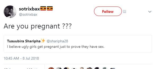 Sotrixbax sotrixbax follow are you pregnant ??? tusuubira sharipha sharipha28 1b
