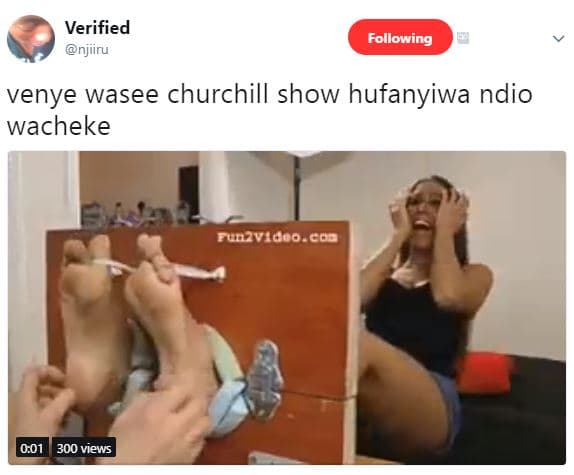 Verified njiiru following venye wasee churchill show hufanyiwa ndio wacheke 7u2v