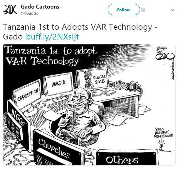 Ank gado cartoons igaddo follow tanzania ist to adopts var technology gado buff.