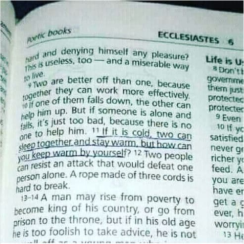 Avha dooks ecclesiastes and denying_himsell any pleasure? useless, loo anda mise