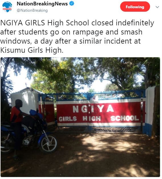 Nationbreakingnews nationbreaking following ngiya girls high school closed indef