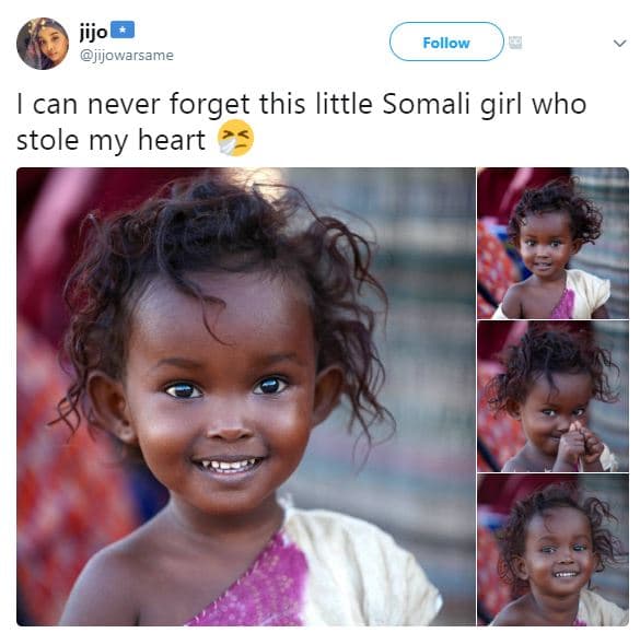 Jijo jijowarsame follow can never forget this little somali girl who stole my he
