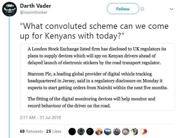 Darth vader roomthinker follow what convoluted scheme can we come up for kenyans