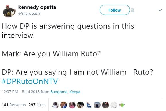 Kennedy opatta mc_opash follow how dp is answering questions in this interview.