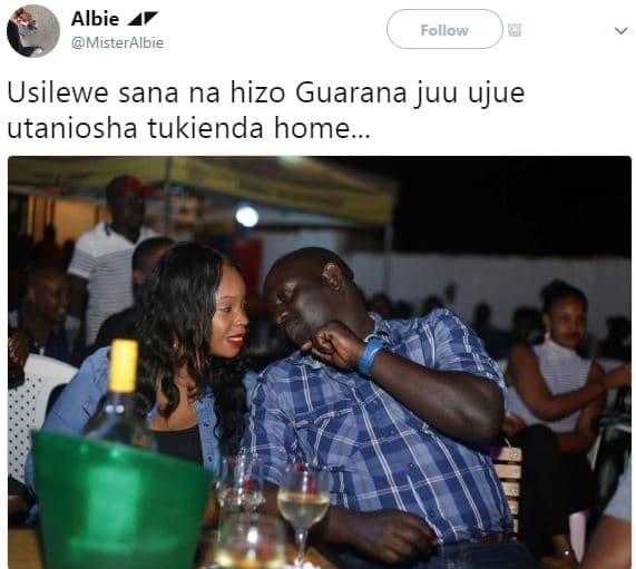 Albie misteralbie follow usilewe sana na hizo guarana juu ujue utaniosha tukiend