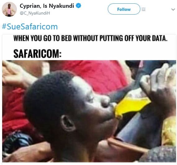 Cyprian, is nyakundi c_nyakundih follow suesafaricom when you go to bed without