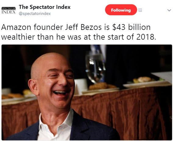 The spectator index index spectatorindex following amazon founder jeff bezos is