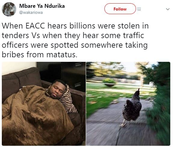 Mbare ya ndurika wakariowa follow when eacc hears billions were stolen in tender