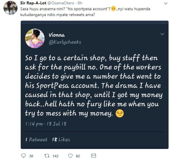 Sir rapalot osamaotero sasa huyu anasema nini? his spcrtpesa ccount' ? nyi watu