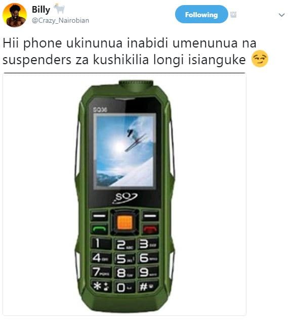 Billy crazy _ nairobian following hii phone ukinunua inabidi umenunua na suspend
