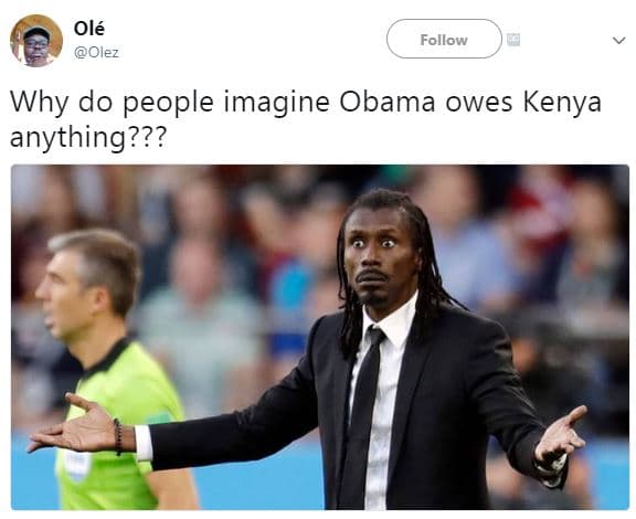 Olé olez follow why do people imagine obama owes kenya anything???