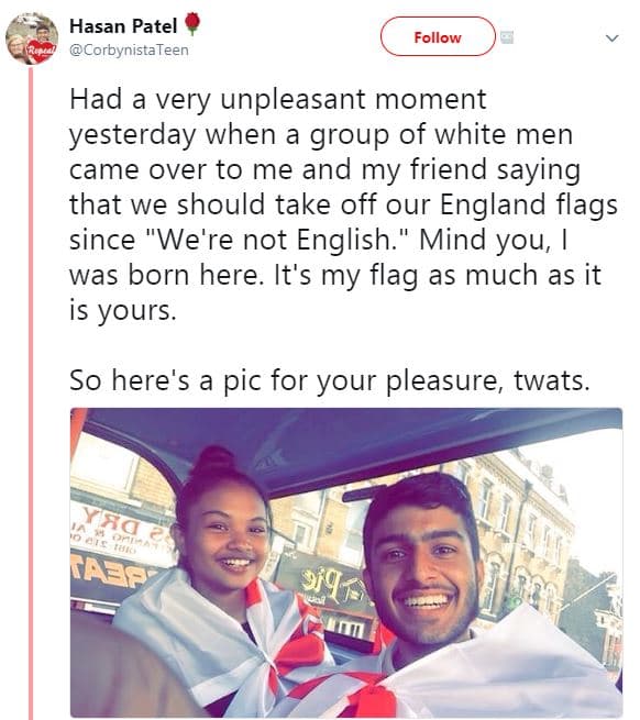 Hasan patel corbynistateen follow had a very unpleasant moment yesterday when a