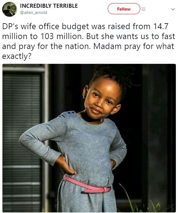 Incredibly terrible allen_arnold follow dp's wife office budget was raised from