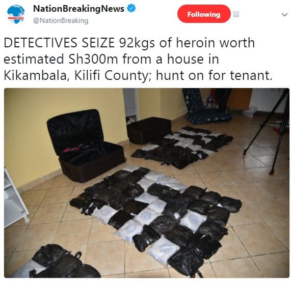 Nationbreakingnews nationbreaking following detectives seize 92kgs of heroin wor