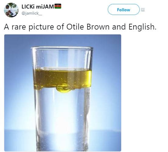 Licki mijam jamlick follow a rare picture of otile brown and english.