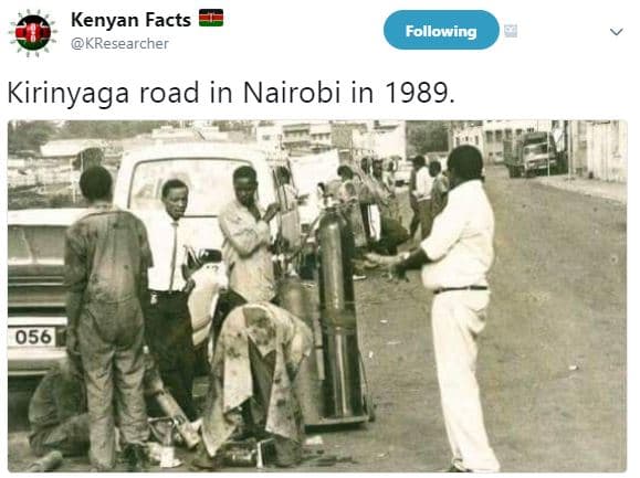 Kenyan facts kresearcher following kirinyaga road in nairobi in . 056