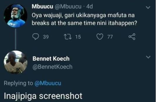 Mbuucu mbuucu 4d oya wajuaji , gari ukikanyaga mafuta na breaks at the same time