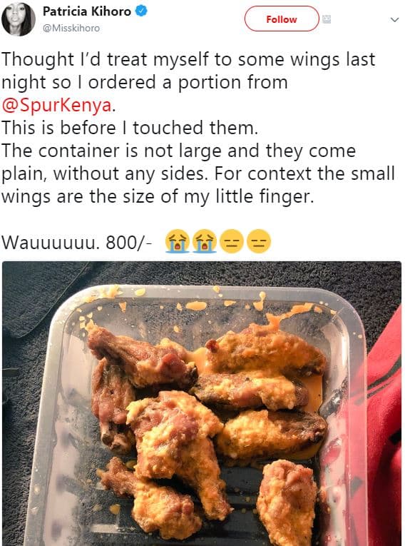 Patricia kihoro misskihoro follow thought i'd treat myself to some wings last ni