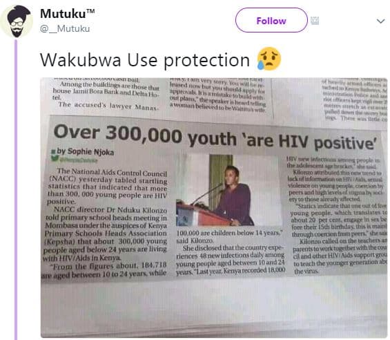 Mutuku mutuku follow wakubwa use protection wnle ohebuikllecaes hnac ijauiloualo